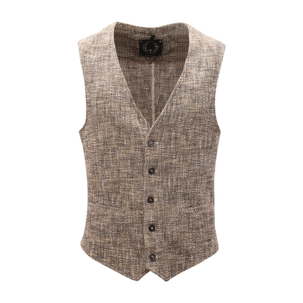 Tonello - Jackets > Vests - Beige - Tonello - Modalova