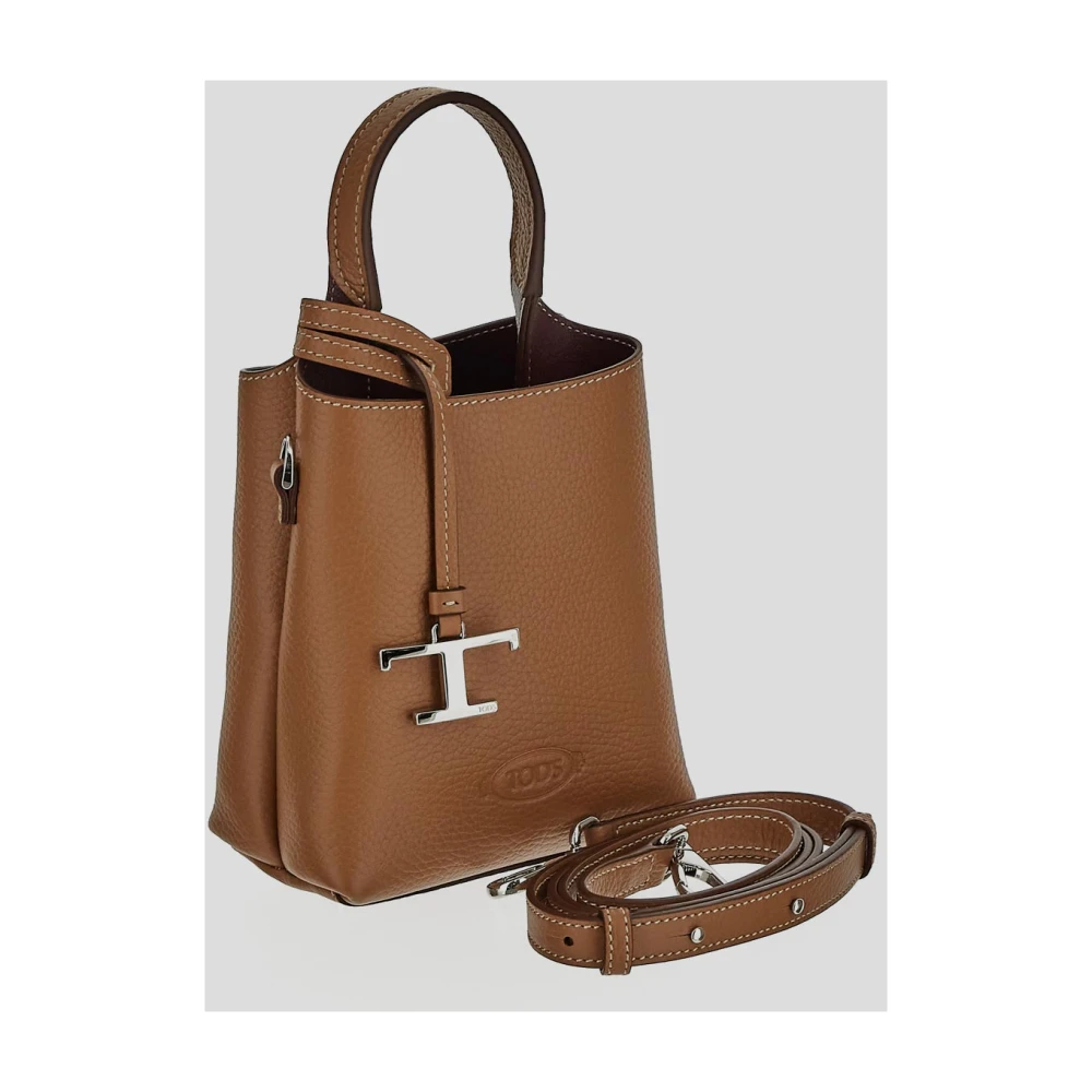 TOD'S Leren Micro Tas Brown Dames