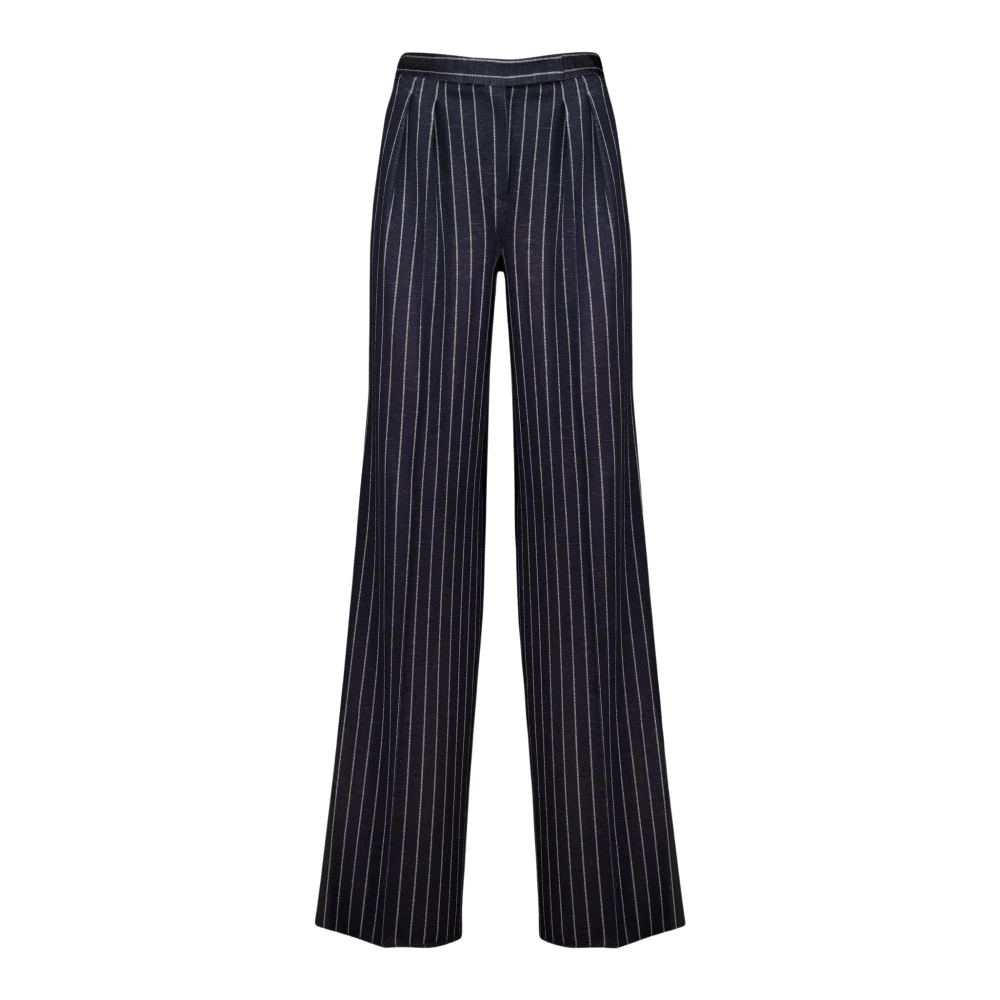 Max Mara Blue Wide Trousers - Female - Wide Trousers - S - Trousers