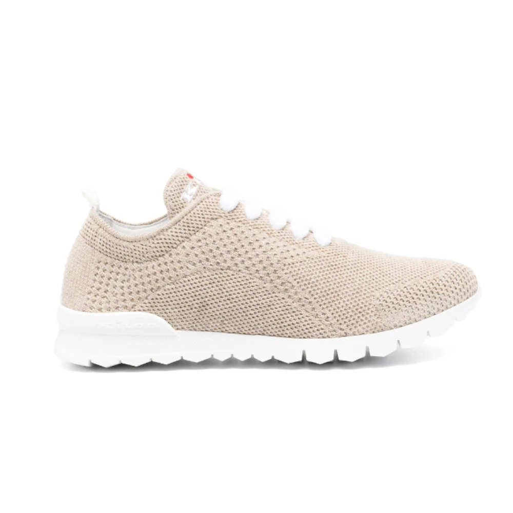 Kiton Gebreide Sneakers met Metallic Draad Dames Schoenen Bruin