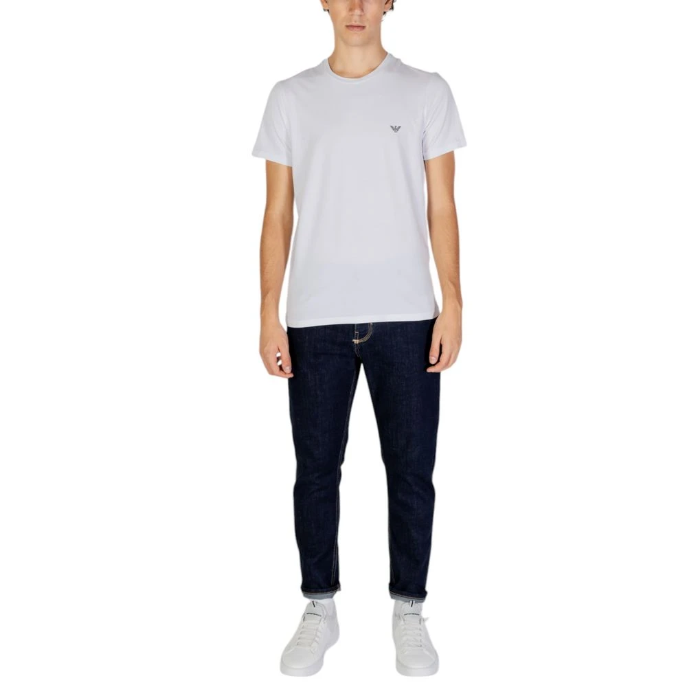 Emporio Armani Modal T-shirt Mannen Herfst Winter Collectie White Heren