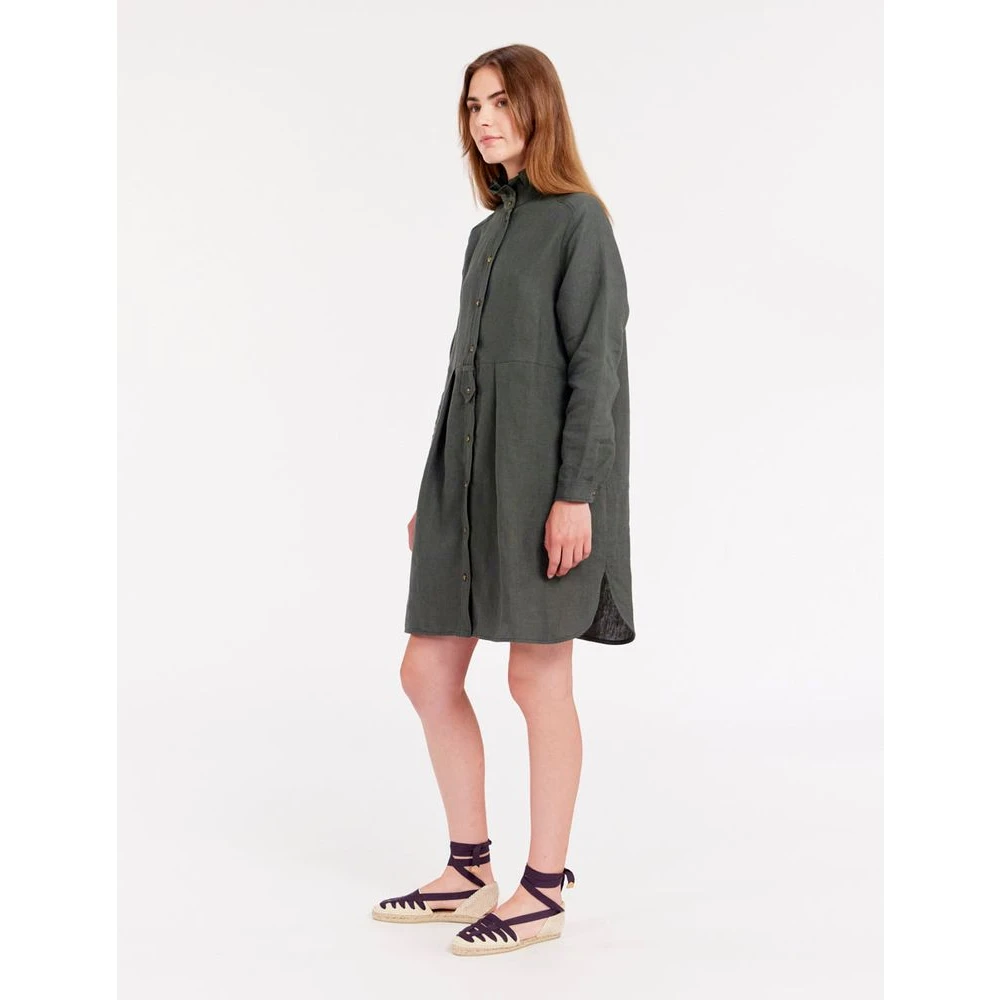 Ines De La Fressange Paris Monica Linnen Jurk Green Dames