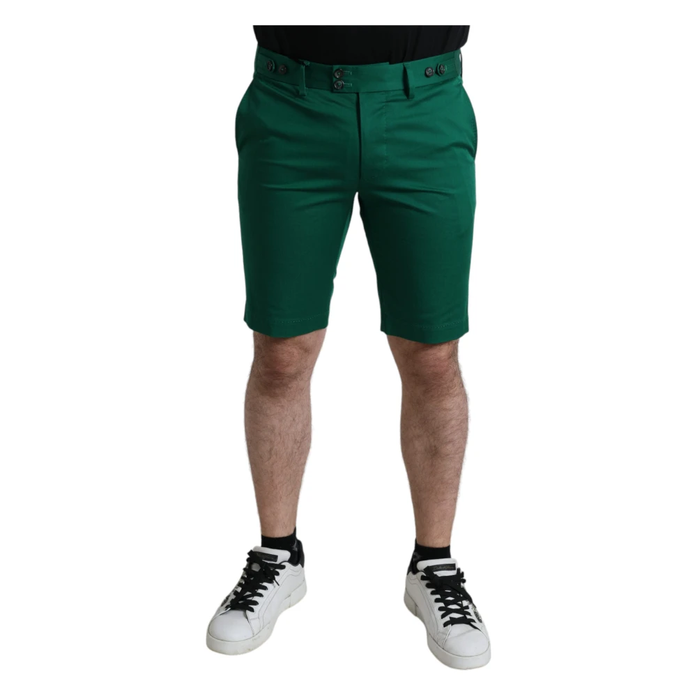 Dolce & Gabbana Men's Green Casual Shorts,, Elegant Deep Cotton Bermuda Shorts 2XL