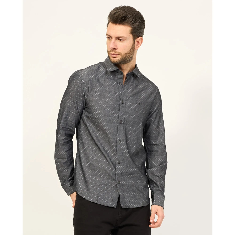 Armani Exchange Blouses Shirts Gray Heren