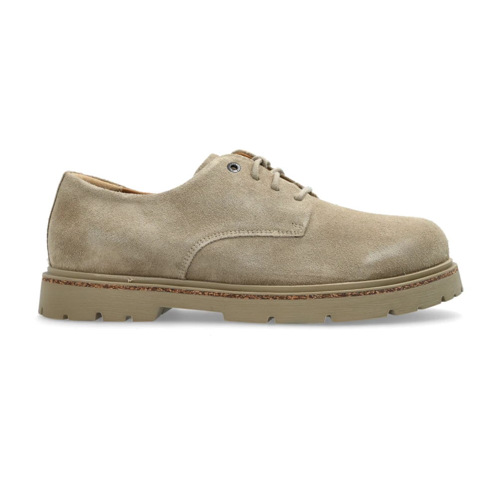 Birkenstock Men's Gray Suede Shoes Gighwood Lace Low