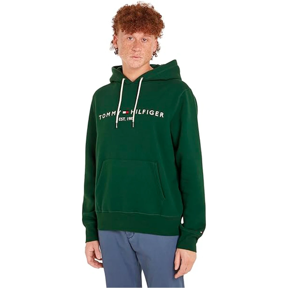Tommy Hilfiger Groene Sweater Katoen Polyester Mix Regular Fit Green Heren