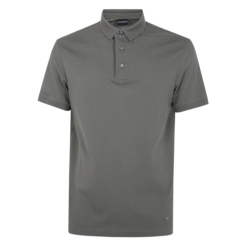 Emporio Armani Klassieke Polo Shirt voor Mannen Gray Heren