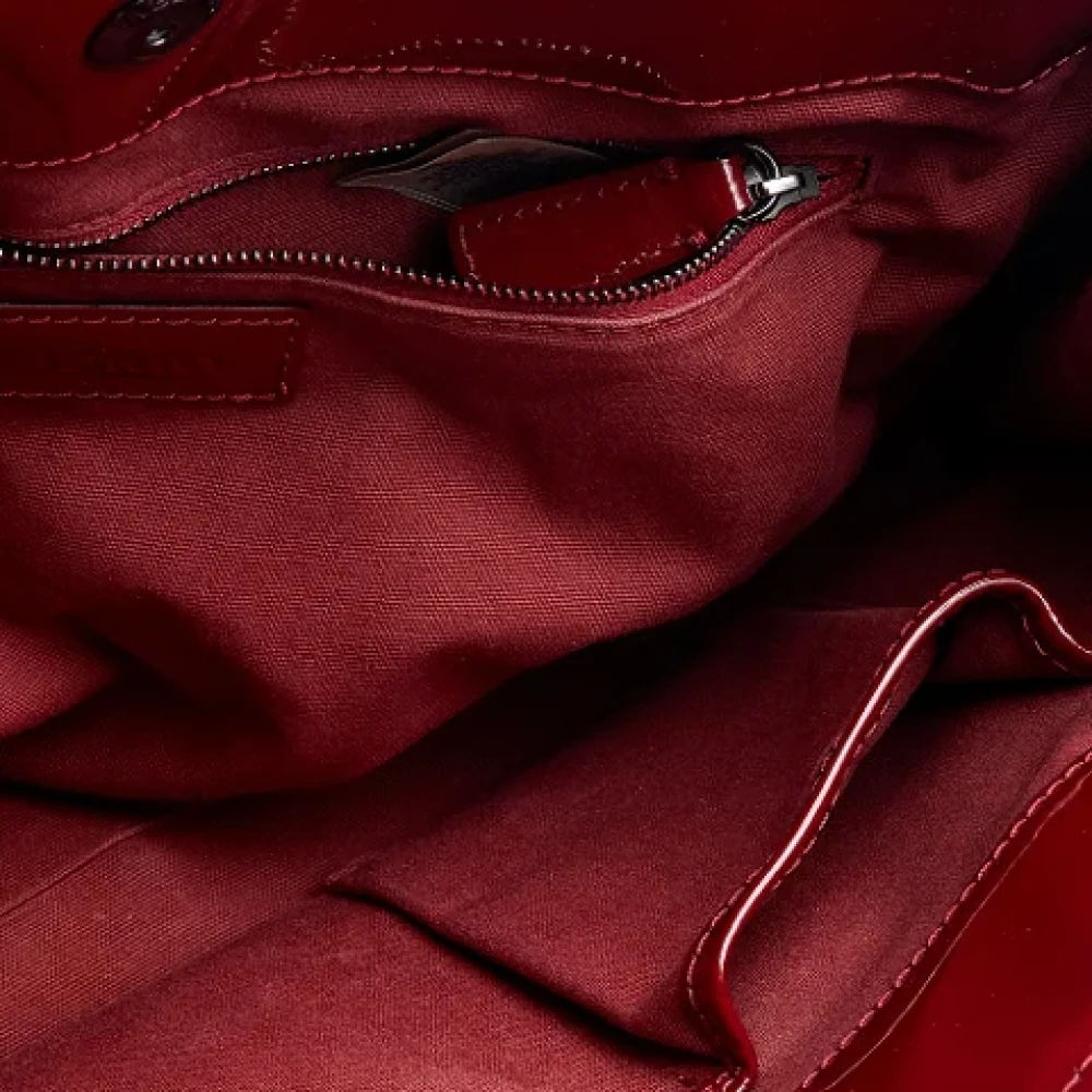 Burberry Vintage Pre-owned Leather totes Red Dames