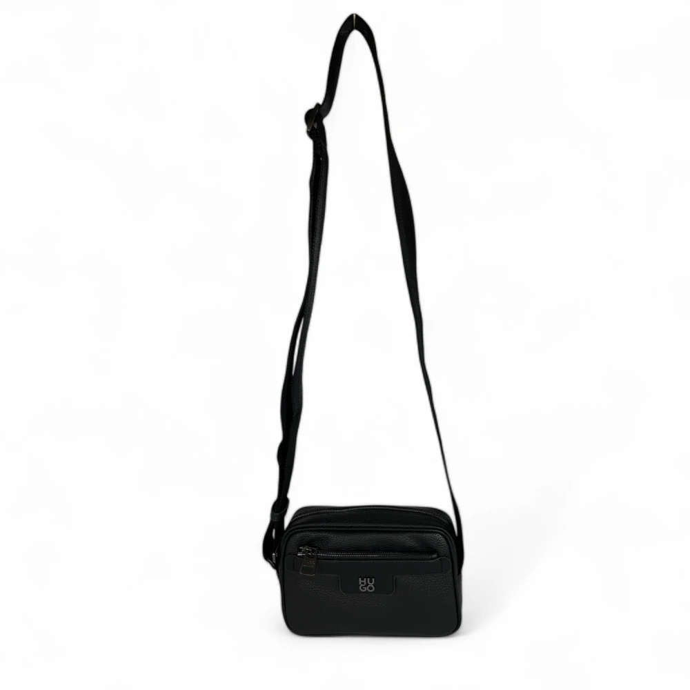 Hugo Boss Zwarte Crossbody Reporter Tas voor Heren Black Heren