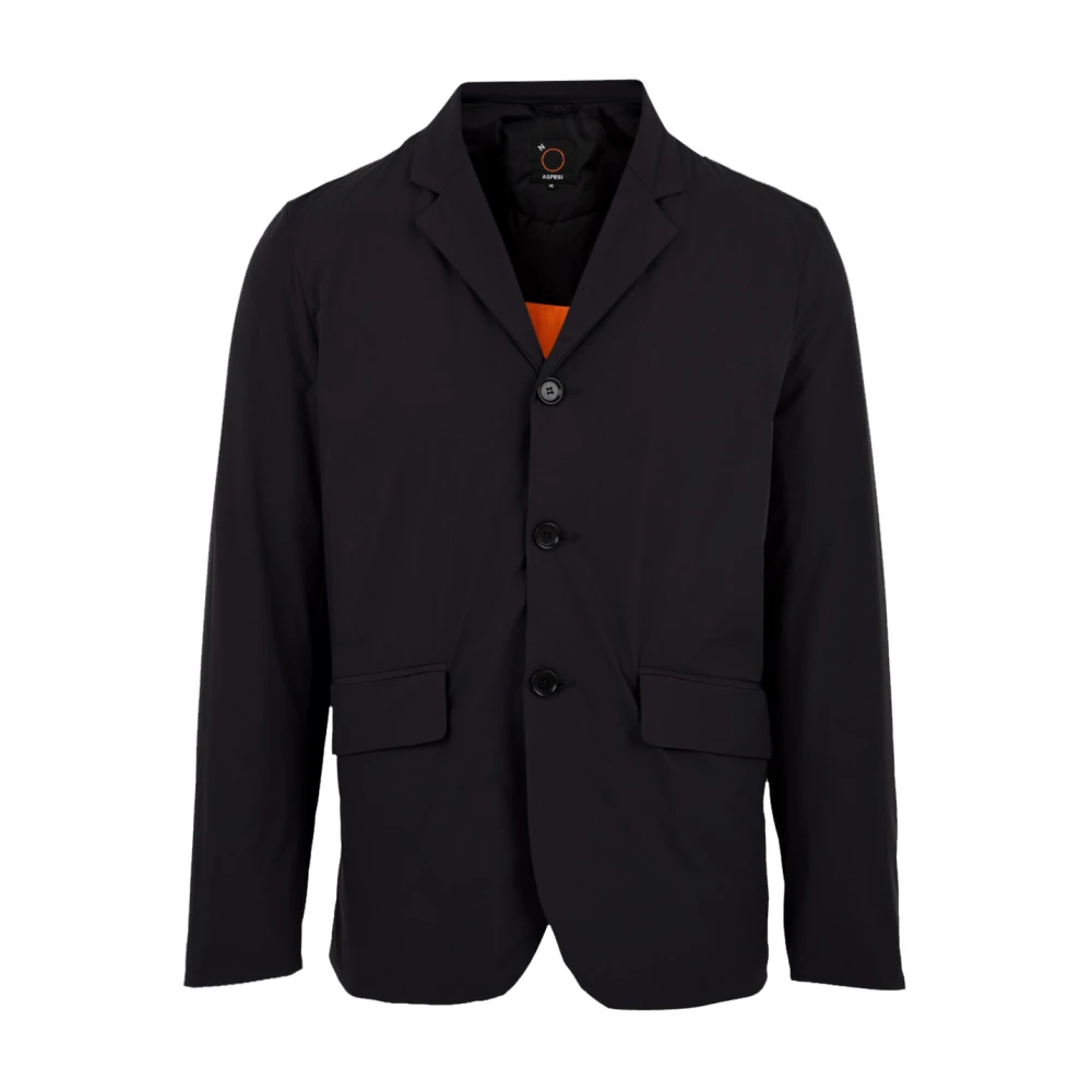 Aspesi Blauwe Jas met Knoopsluiting aan de Voorkant Blue Heren