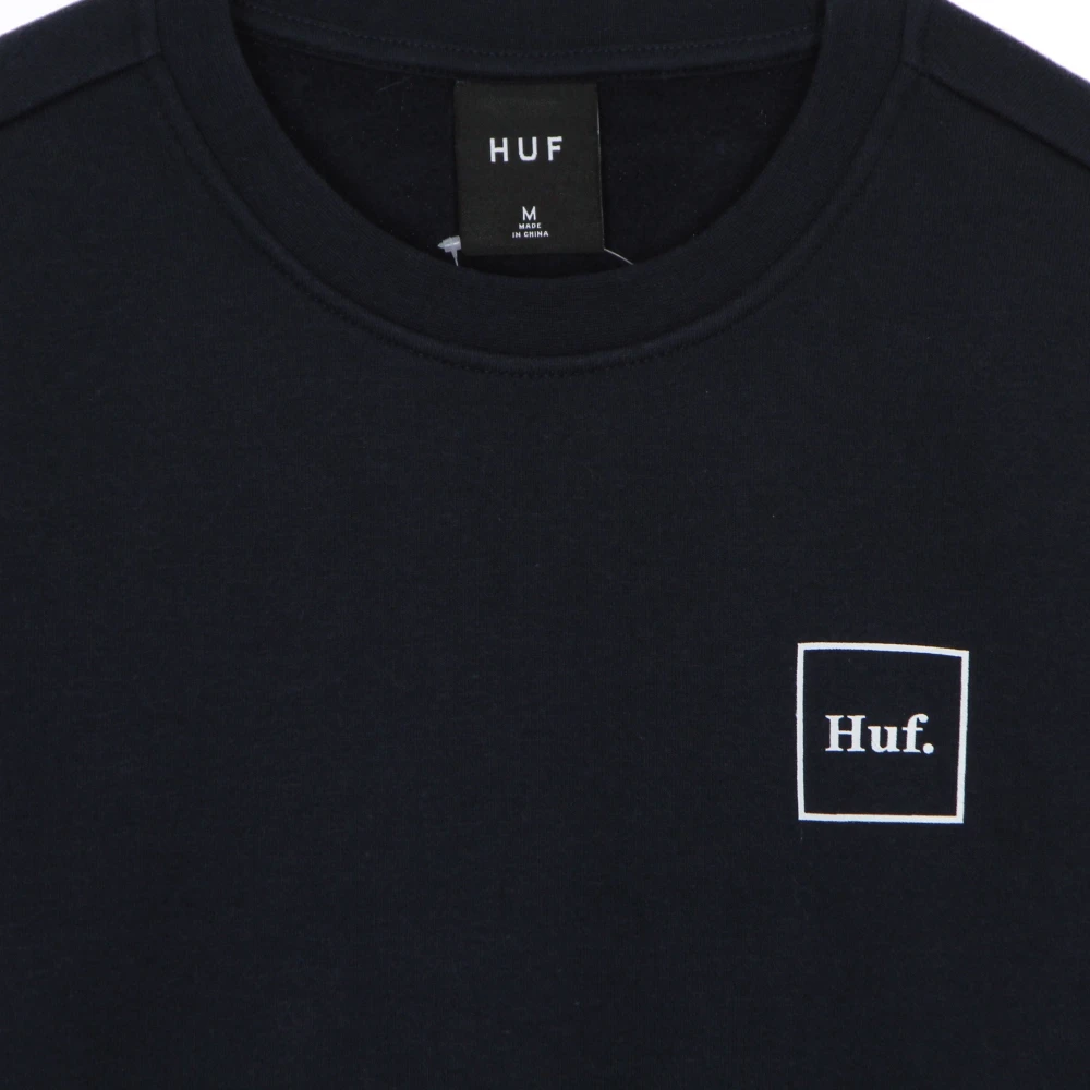 HUF Navy Blue Crew Neck Sweatshirt Blue Heren