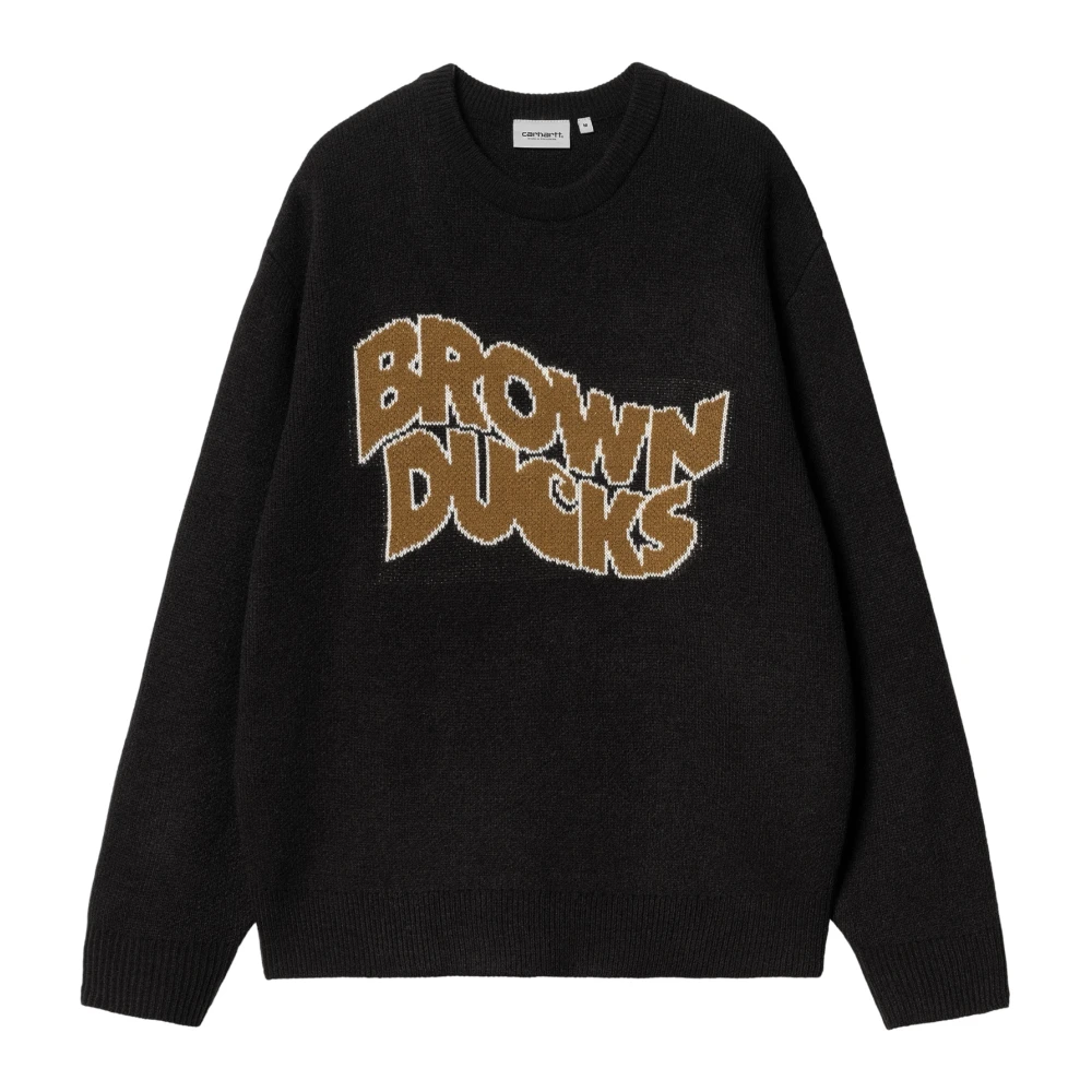 Carhartt WIP Bruine Eenden Zwarte Trui Black Heren