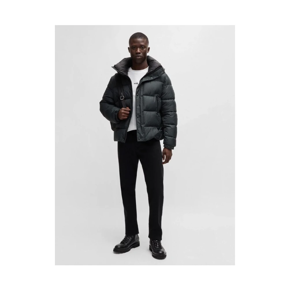 Hugo Boss Stijlvolle Jas voor Mannen Black Heren