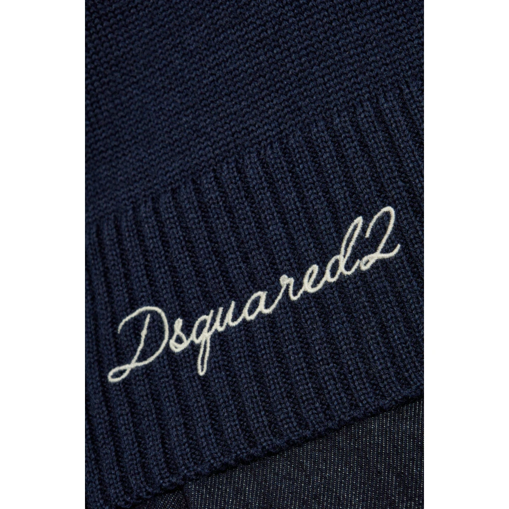 Dsquared2 V-hals trui Blue Heren