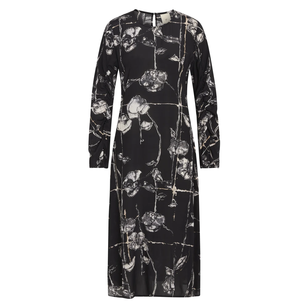 Heartmade Valina Zwart Folie Jurk Black Dames