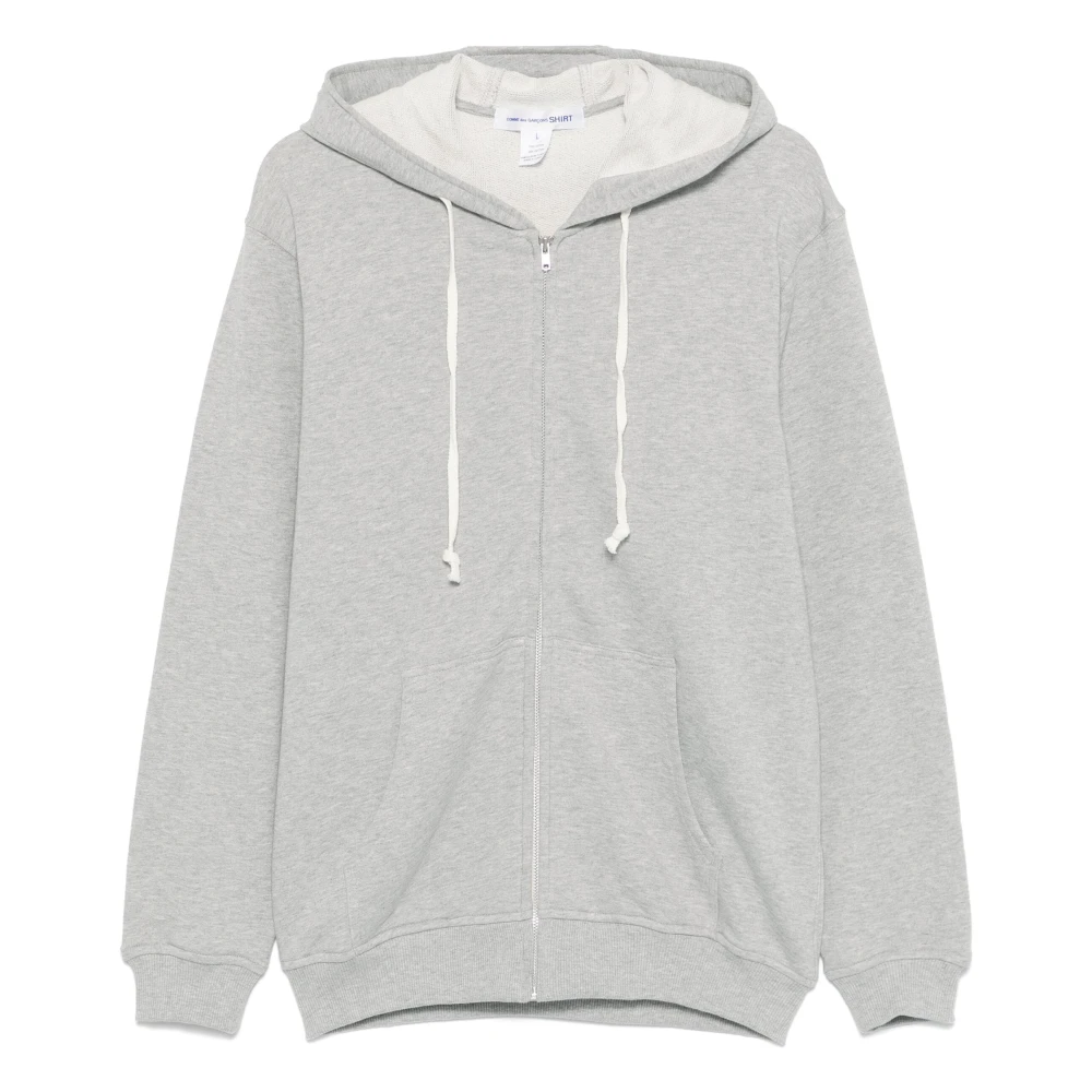 Comme des Garçons Slogan-Print Hoodie met Franse terry voering Gray Heren