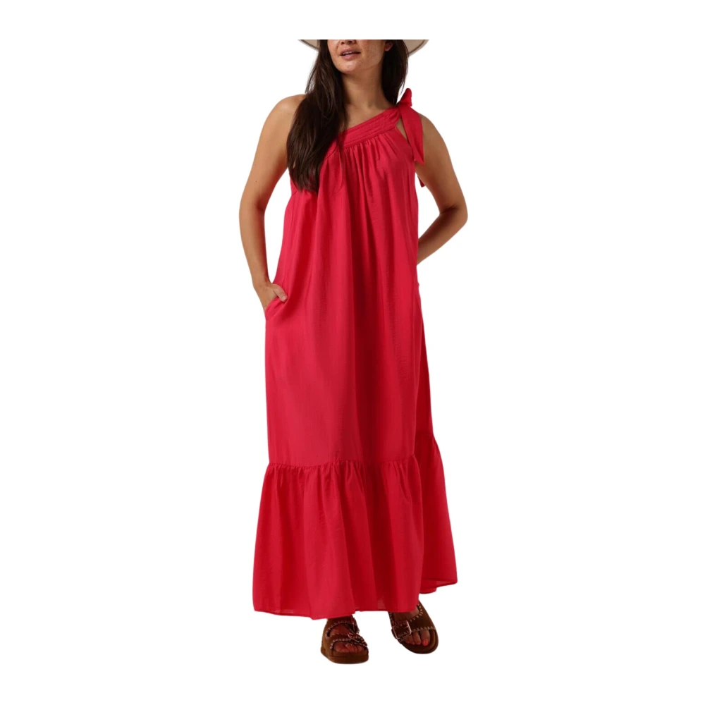Co'Couture Roze Maxi Asym Jurk voor de Zomer Pink Dames