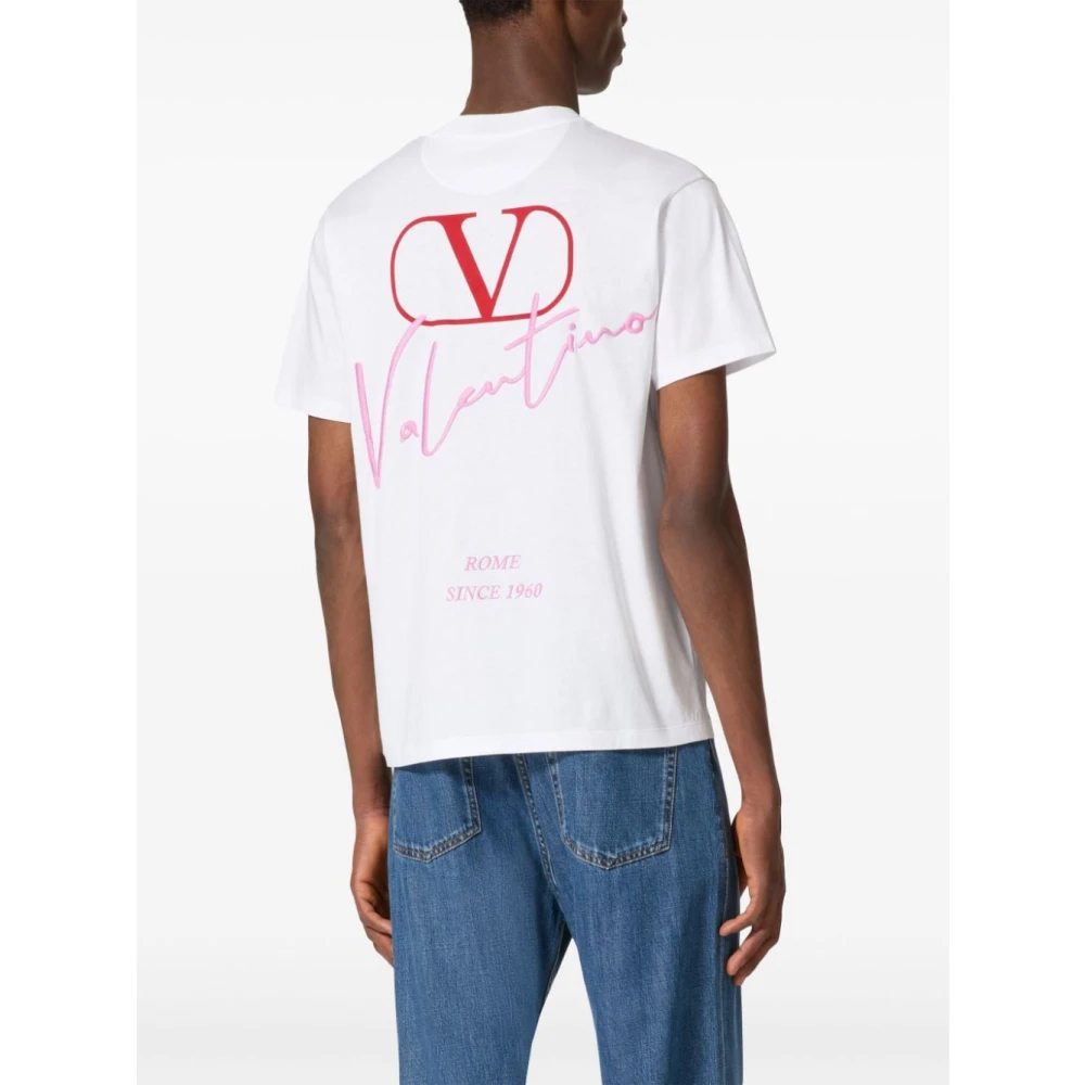 Valentino Garavani Witte T-shirts Polos voor Mannen White Heren