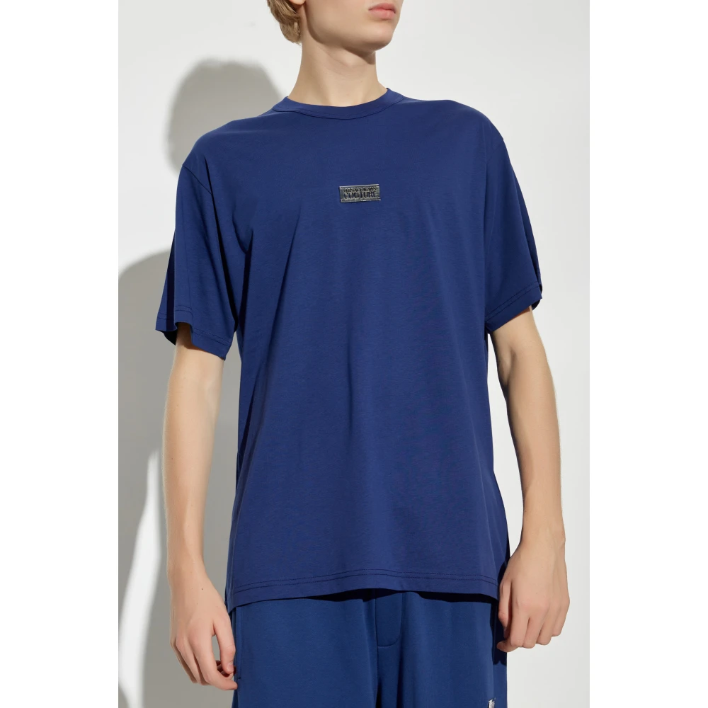 Versace Jeans Couture T-shirt met logo Blue Heren