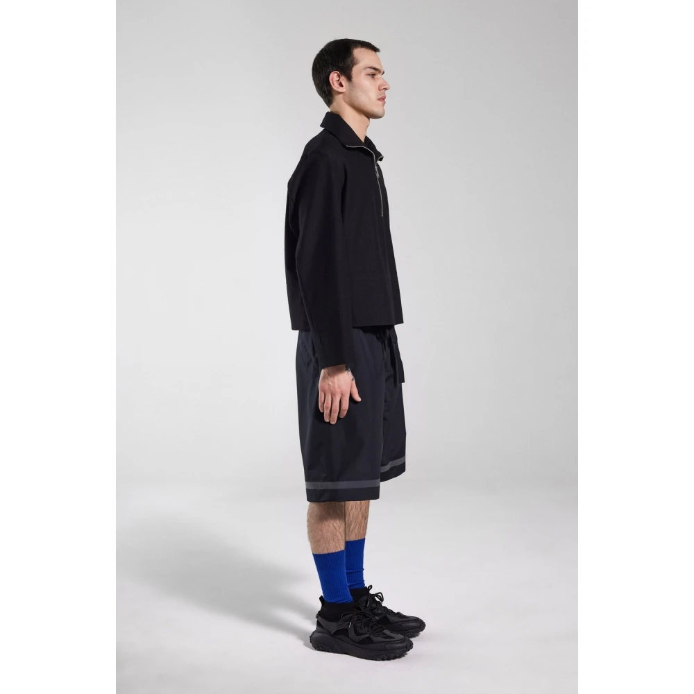 Stutterheim Reflecterende Nylon Knielange Shorts Black Heren