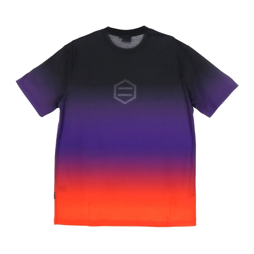 Dolly Noire Gradient Logo T-Shirt Zwart Rood Multicolor Heren