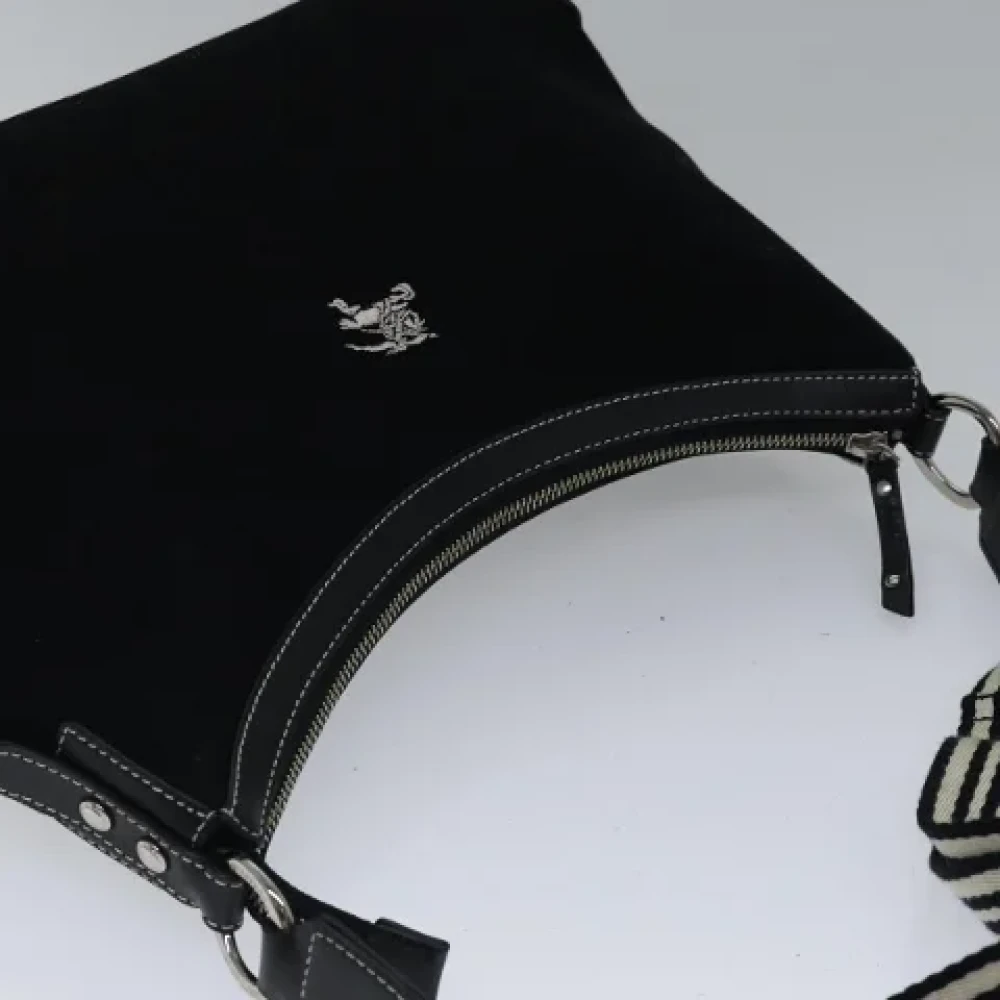 Burberry Vintage Pre-owned Canvas shoulder-bags Black Dames