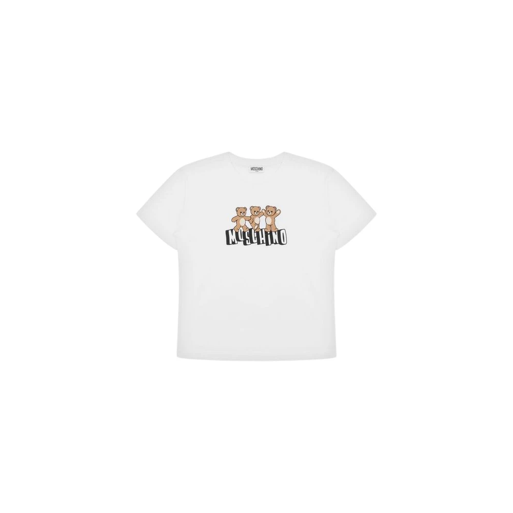 Moschino White Teddy Bear Maxi T-Shirt - Male - Kids Short Sleeve T-Shirts - 4 Y - Kids