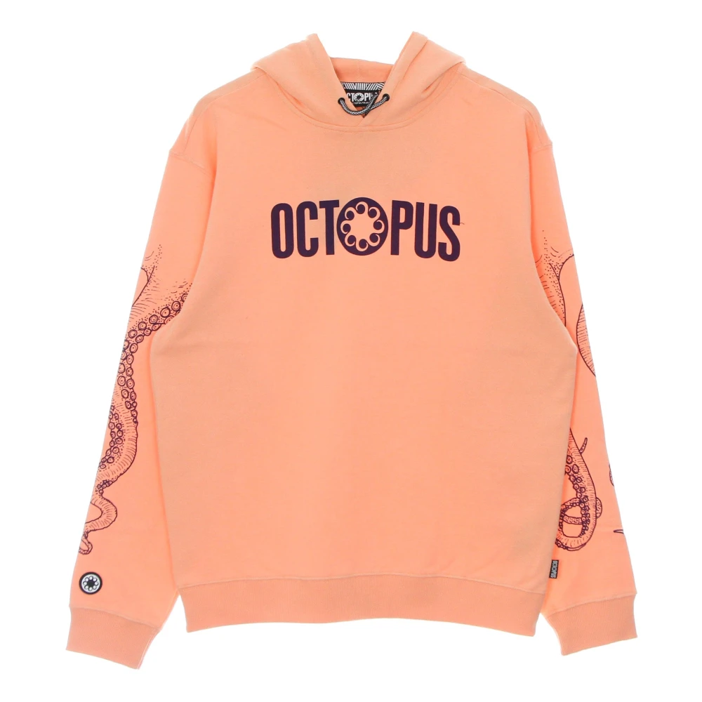 Octopus Men's Orange Lightweight Hooded Sweatshirt Outline Logo - Hoodies - Xl - Sweatshirts & Hoodies