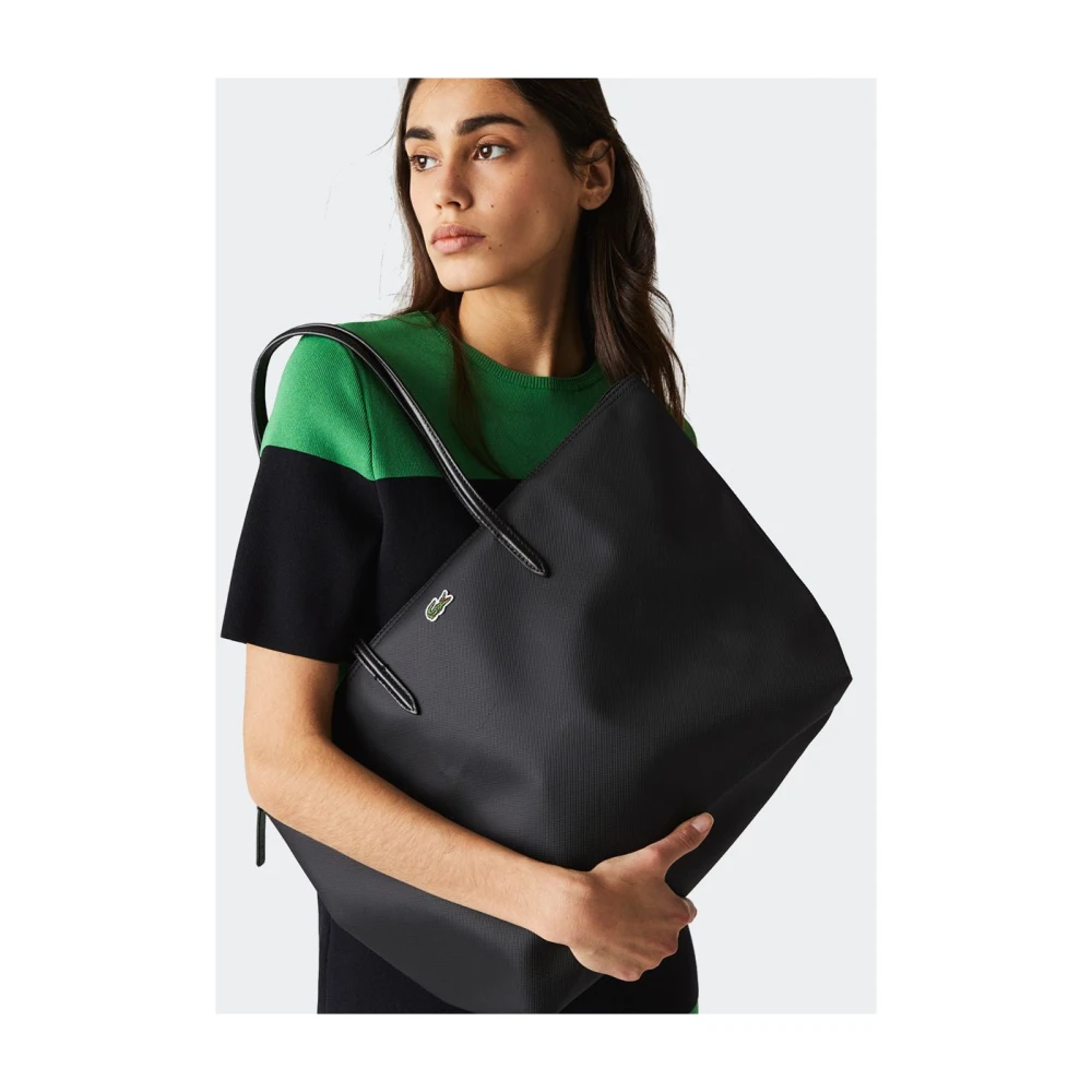 Lacoste Effen kleur tas met logo Black Dames