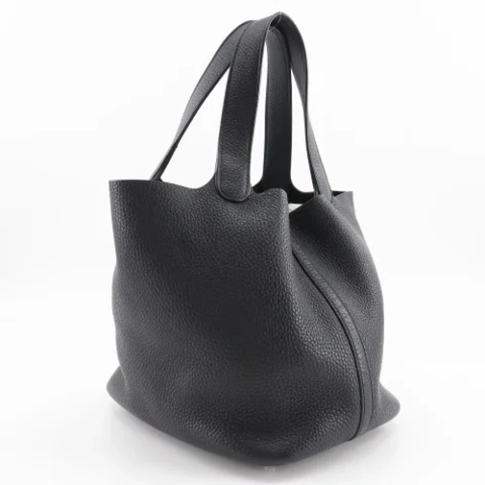 Hermès Vintage Pre-owned Leather handbags Black Dames