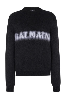 Retro Jumper i borstad mohair