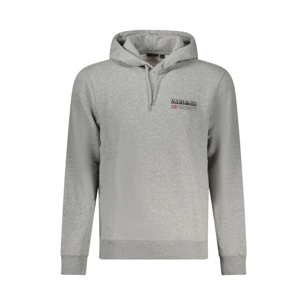 Napapijri Grijze hoodie met logoprint Gray Heren