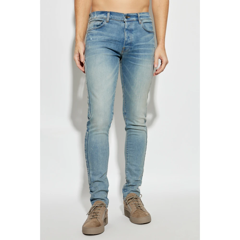 Amiri Jeans met logo Blue Heren