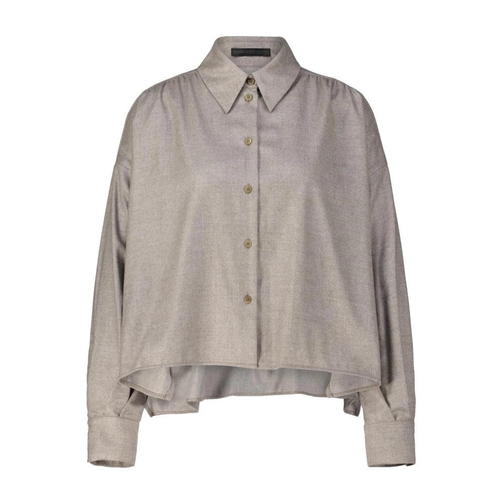 Drykorn Relaxed fit blouse met platte kraag model 'FLANNA'