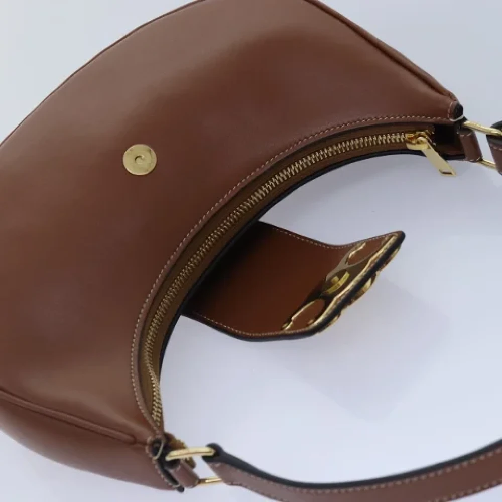 Celine Vintage Pre-owned Leather shoulder-bags Brown Dames