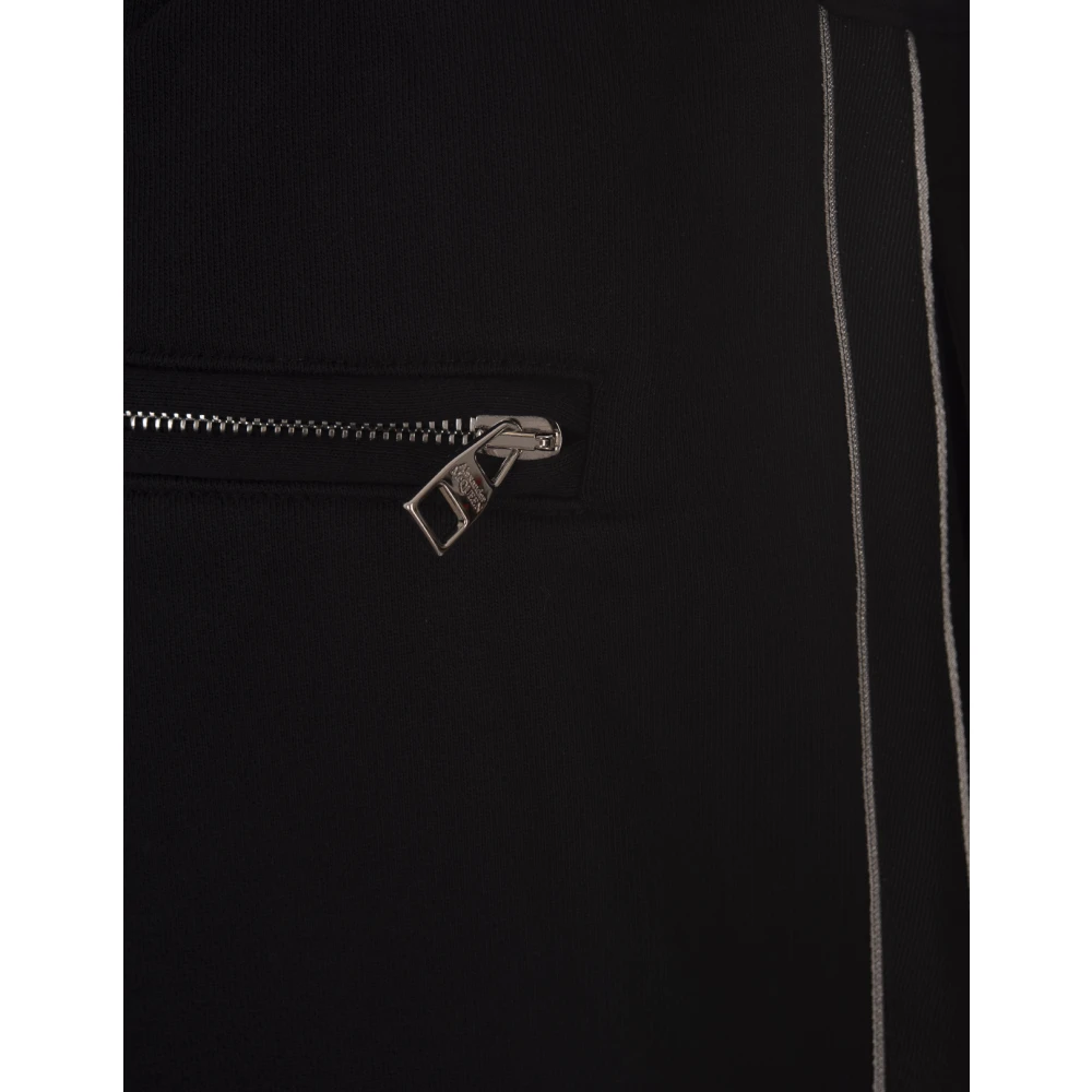 alexander mcqueen Zwarte Slim Fit Joggers met Logo Tapes Black Heren