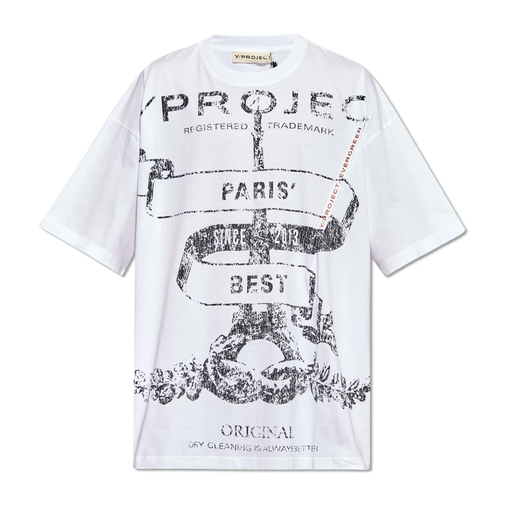 Y Project Bedrukt T-shirt White Heren