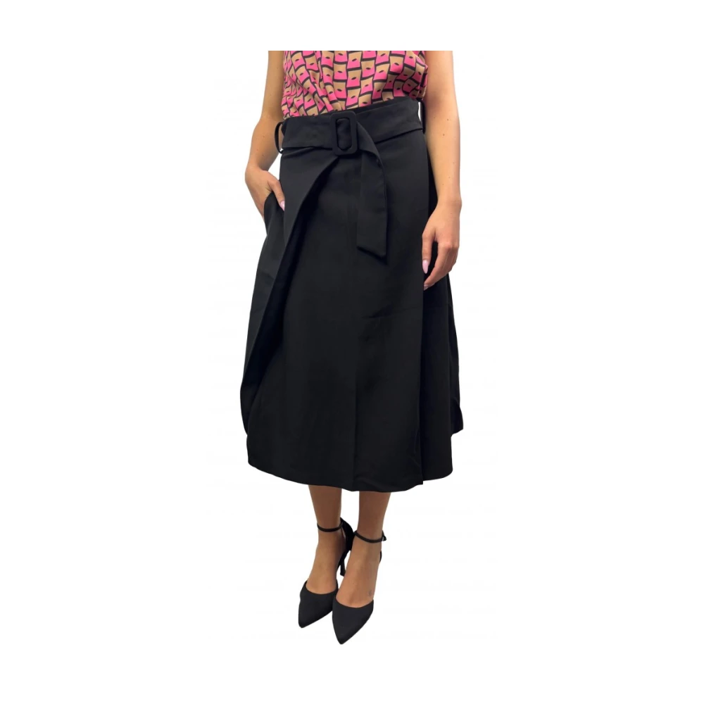 P.a.r.o.s.h. Zwarte Viscose Elastaan Rok Black Dames