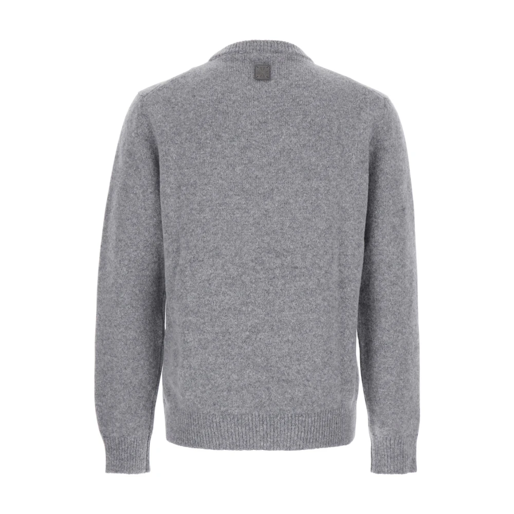 Jacob Cohën Grijze Argyle Wollen Mix Sweater Gray Heren