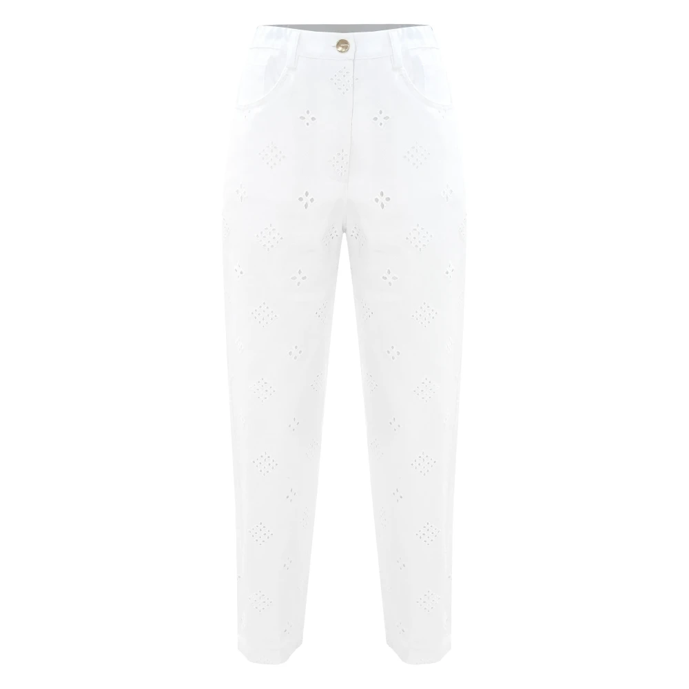 Kocca Elegante Cropped Kantbroek White Dames