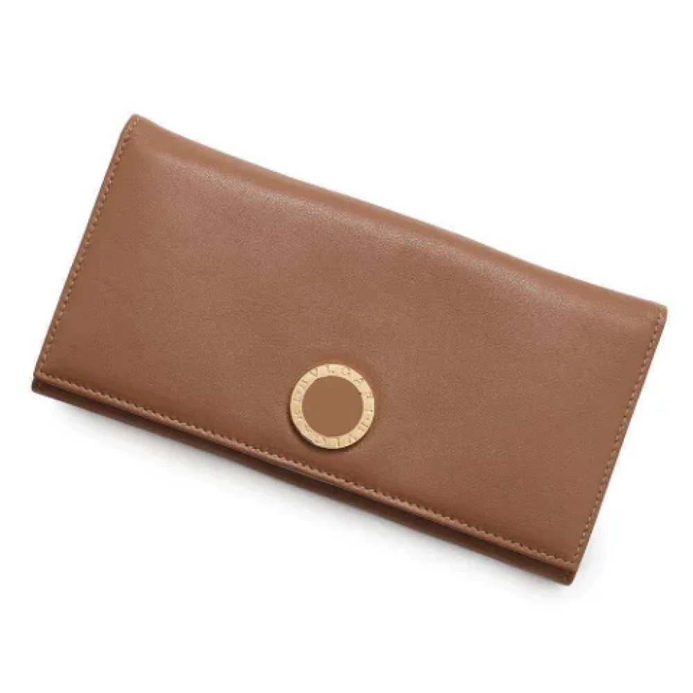 Bvlgari Vintage Pre-owned Leather wallets Brown Dames