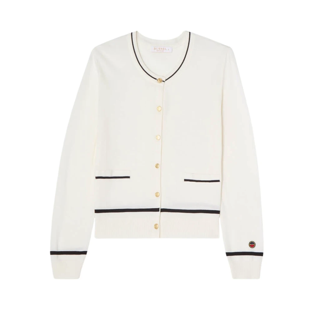 Busnel Kim Contrast Cardigan Beige Dames
