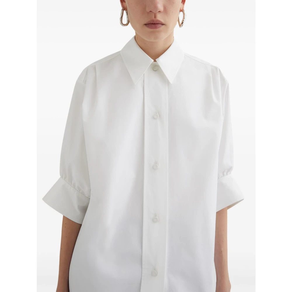 Jil Sander Bianco Damesoverhemd Ss25 White Dames