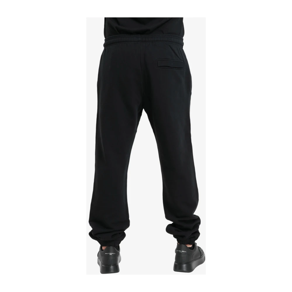 Marcelo Burlon Zwarte sportbroek van katoen met wit bandana-print Black Heren
