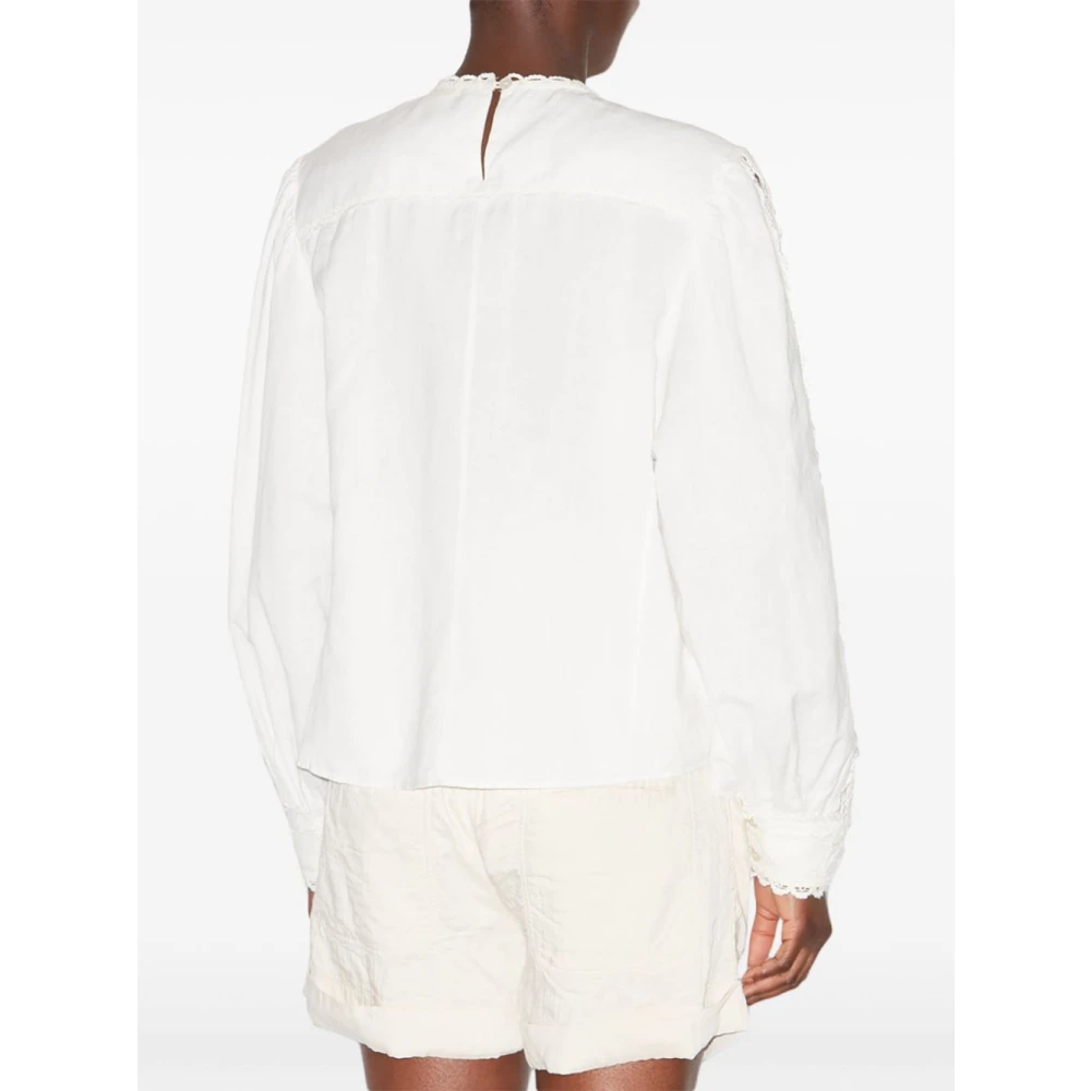 Isabel Marant Étoile Witte Linnen Katoenen Damesoverhemd White Dames