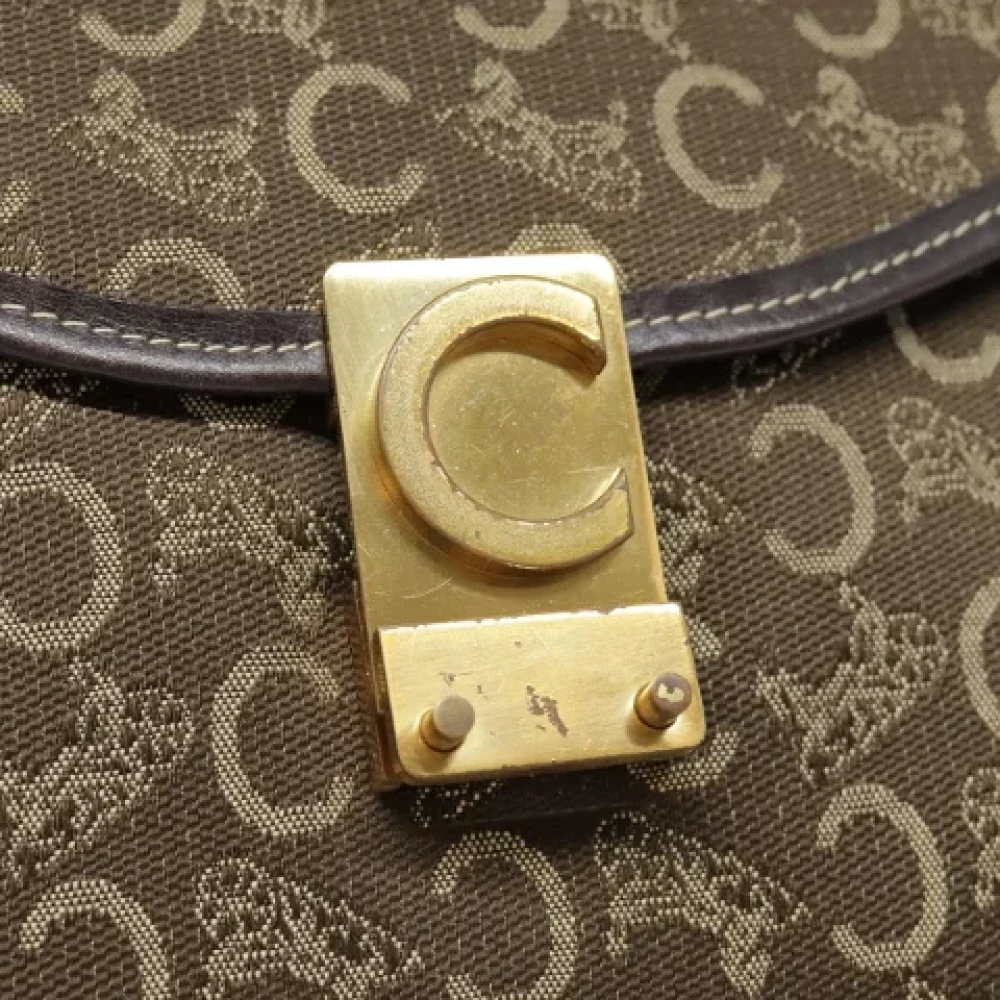 Celine Vintage Pre-owned Canvas clutches Brown Dames