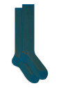 chaussettes-longues-en-coton-bleu-clair-pour-femmes