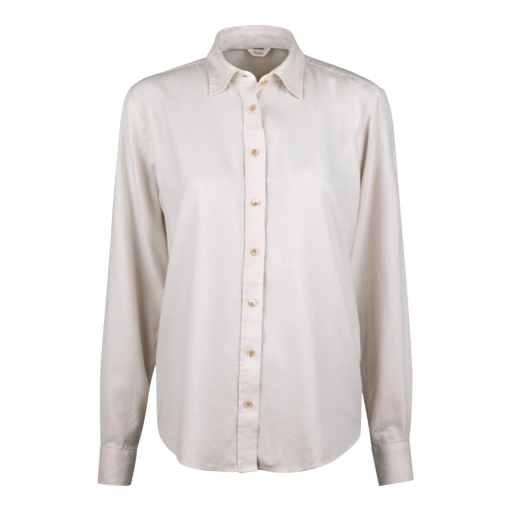 Stenströms Beige Flanellen Overhemd Oversized Fit Beige Dames