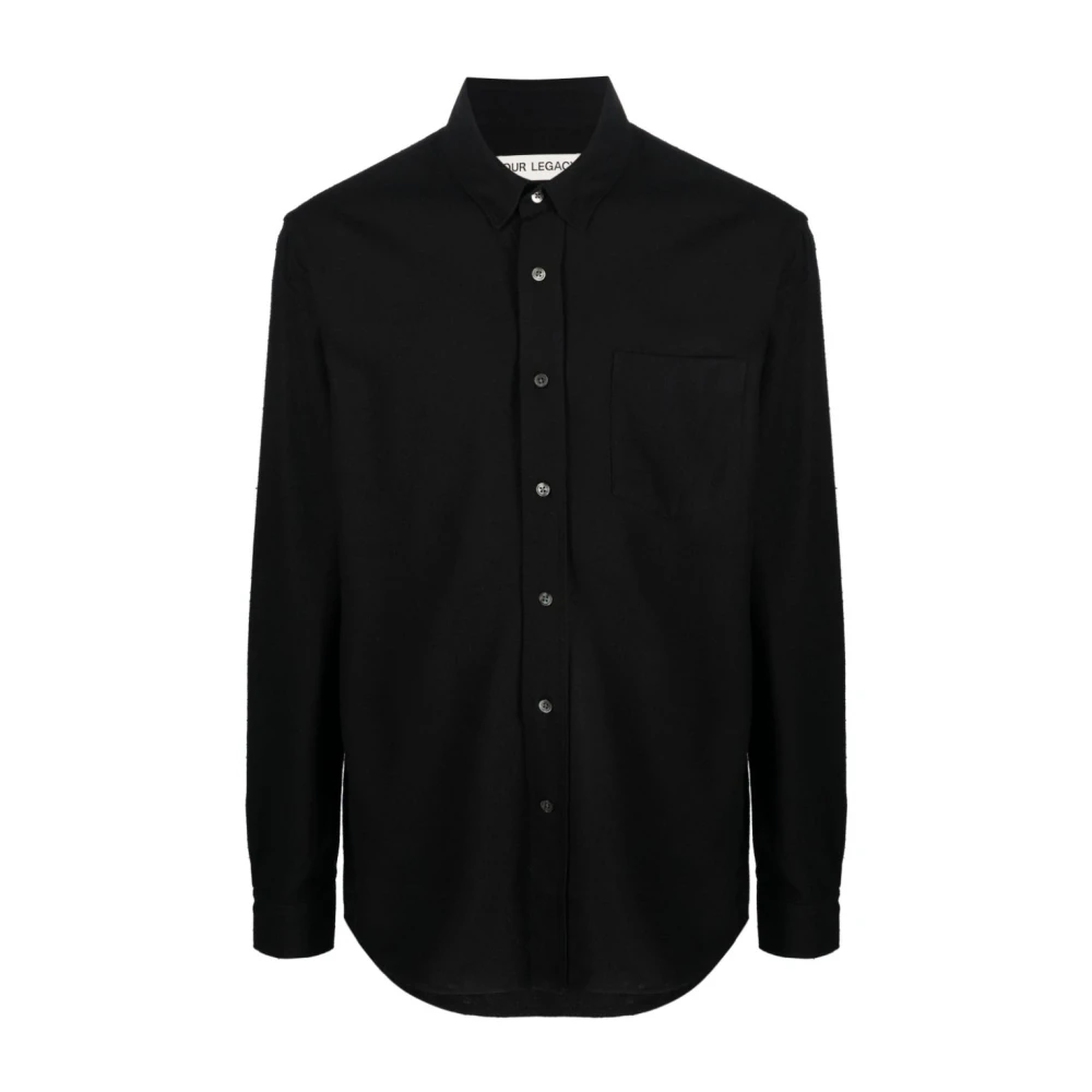 Our Legacy Zwarte Katoenen Overhemd Klassieke Stijl Black Heren