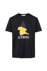 Iceberg T-shirt Daffy Face Print Czarny